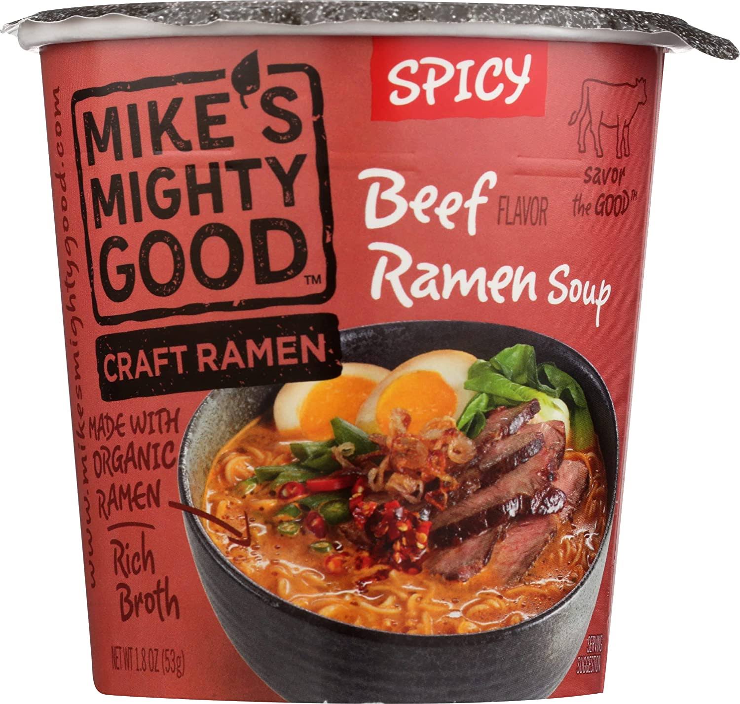Mike's Mighty Good Craft Ramen Spicy Beef Flavor Ramen Soup 1.8 oz (53 g)