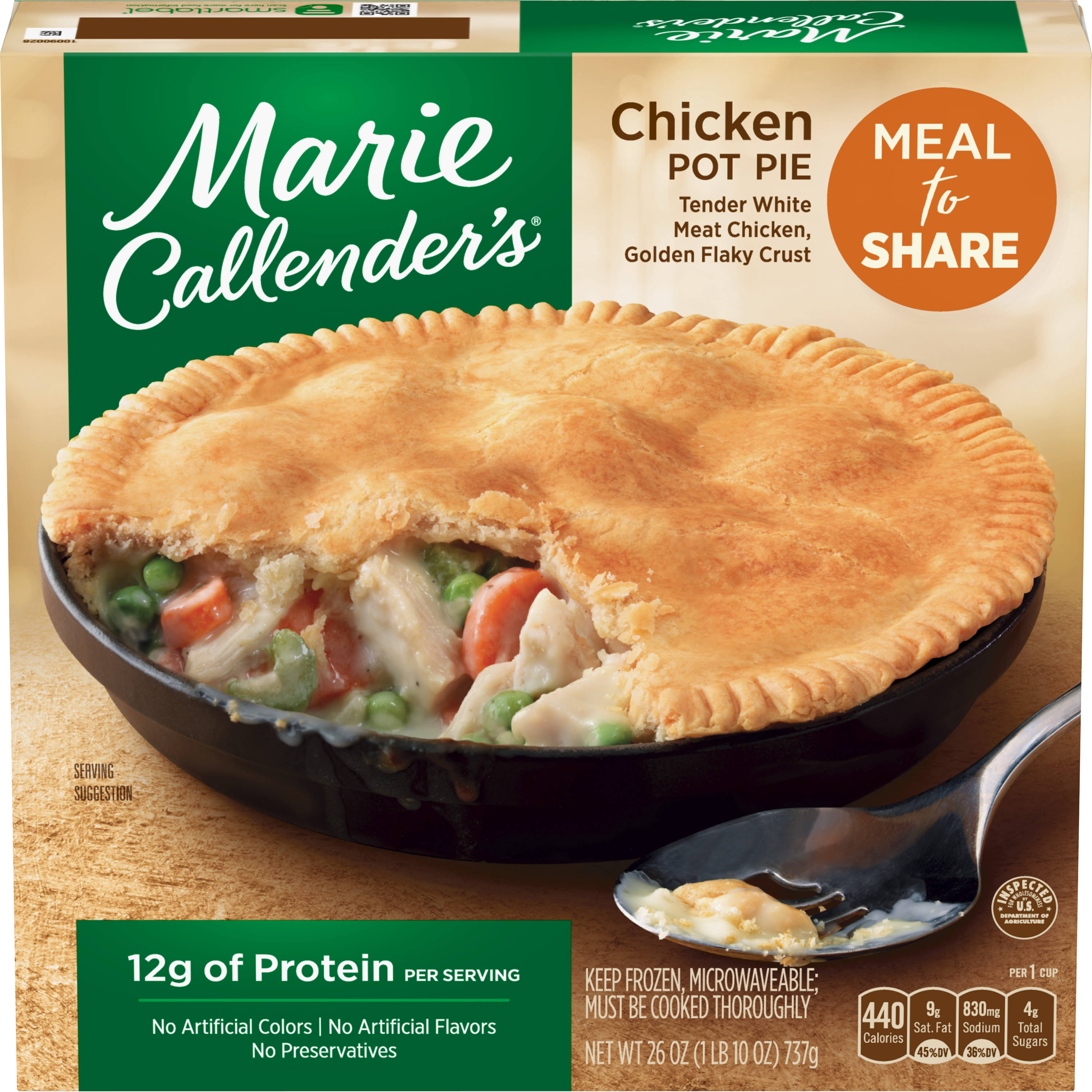 Marie Callenders Pot Pie, Chicken, Meal for Two - 26 oz