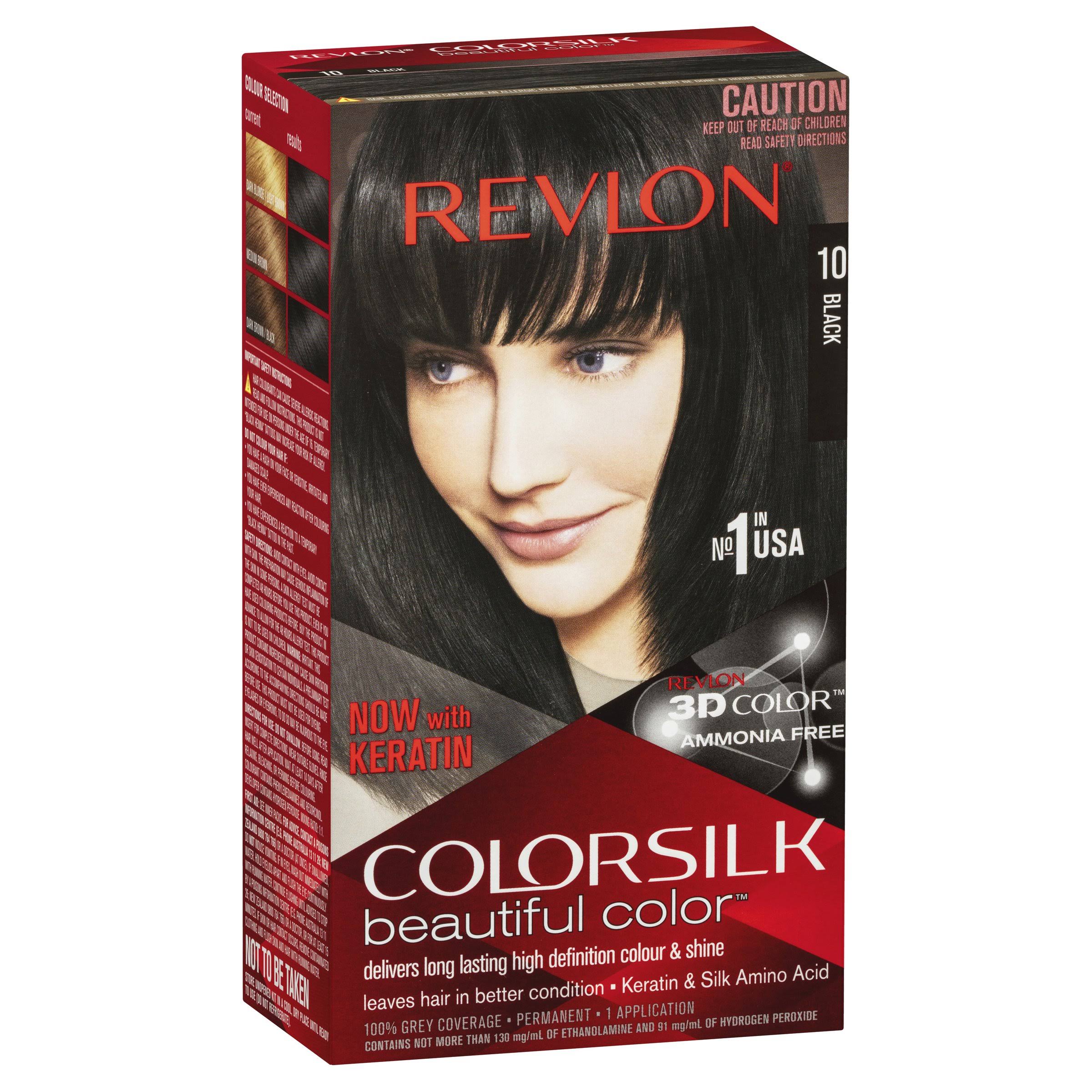 Revlon Colorsilk Beautiful Permanent Hair Color - 10 Black