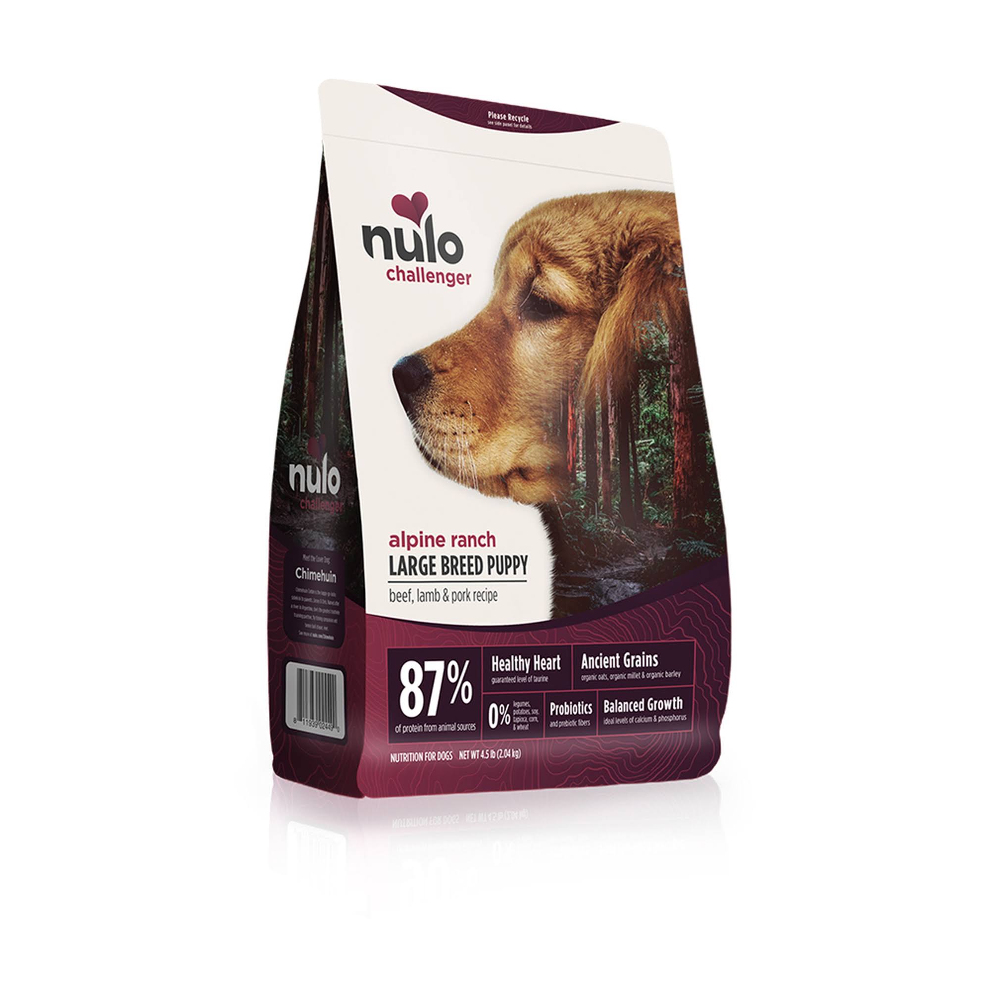 Nulo Challenger Alpine Ranch Beef Lamb & Pork Large Breed Dry Puppy Food 4.5 lbs