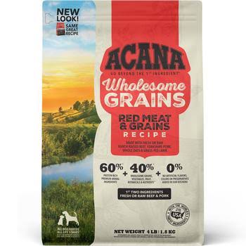 Acana Wholesome Grains Red Meat Recipe Dry Dog Food - 4 lb. Bag