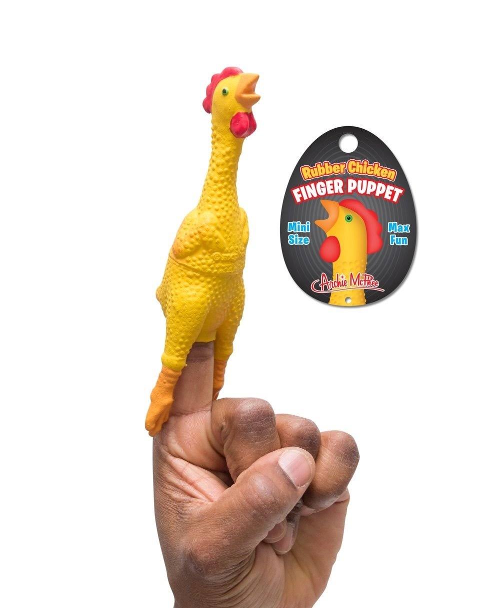 Archie McPhee Rubber Chicken Finger Puppet | Archie McPhee | Collectibles