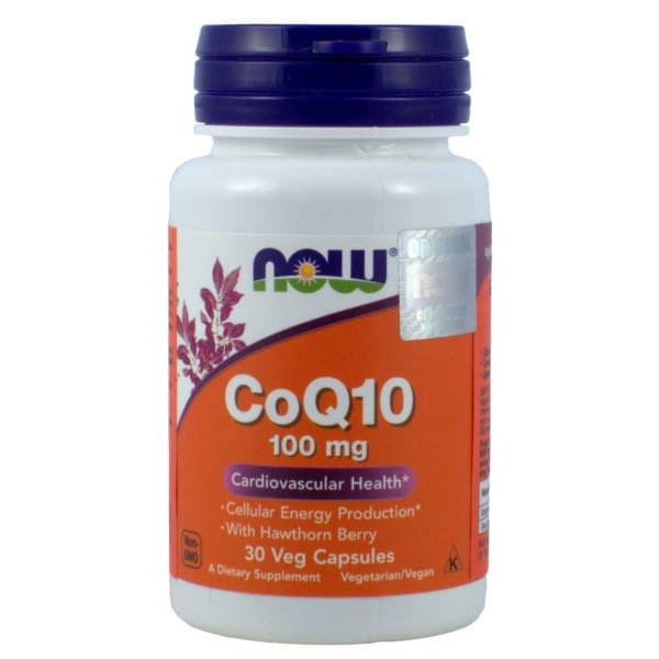 Now Foods Coq10 Cardiovascular Health Supplement - 100mg, 30 Vegetarian Capsules