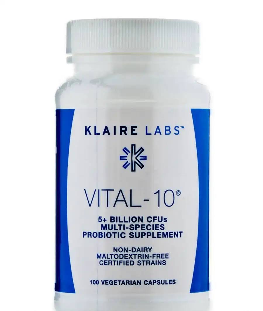 Klaire Labs Vital-10 - 100 Vegetarian Capsules