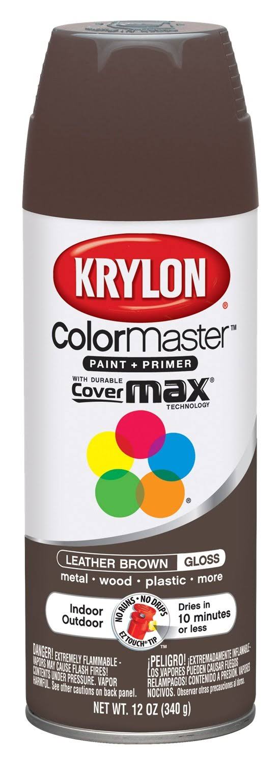 Krylon Gloss Spray Paint - 12oz, Leather Brown