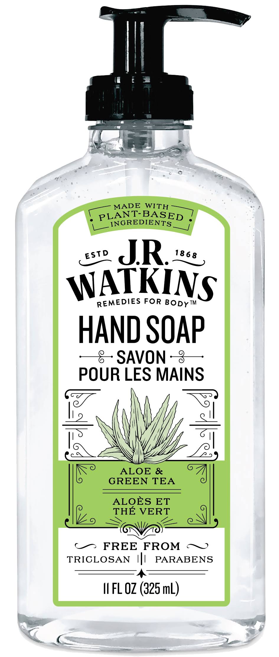 J.R. Watkins Aloe and Green Tea Liquid Hand Soap - 11oz