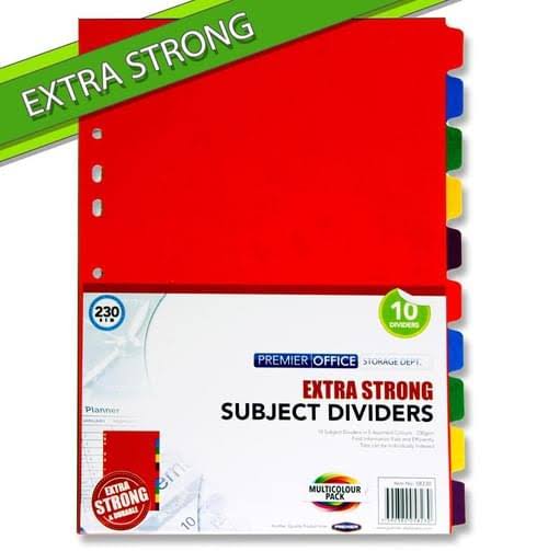 Premier Depot Subject Dividers - 10 Pack
