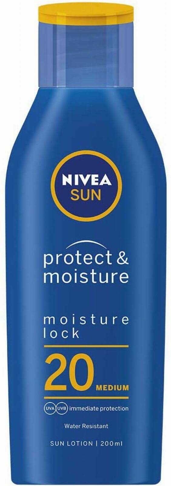 NIVEA Protect and Moisture Sun Lotion - SPF20, 200ml