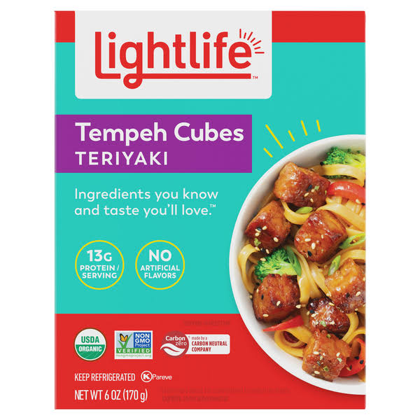 Lightlife Tempeh Cubes, Teriyaki - 6 oz