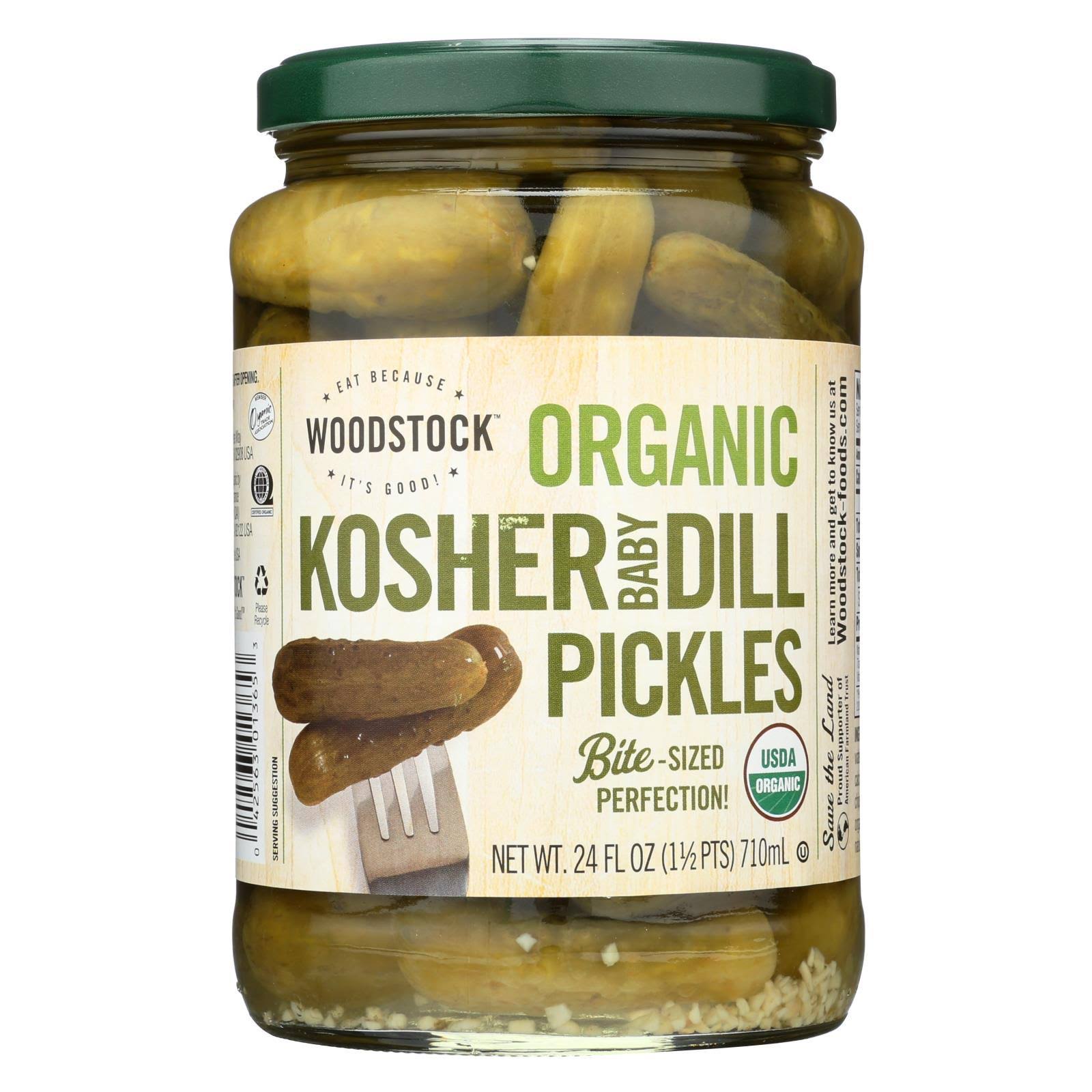 Woodstock Farms Organic Baby Kosher Dill Pickles - 24oz