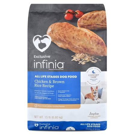 Infinia Chicken & Brown Rice Dog Food, Size: 15