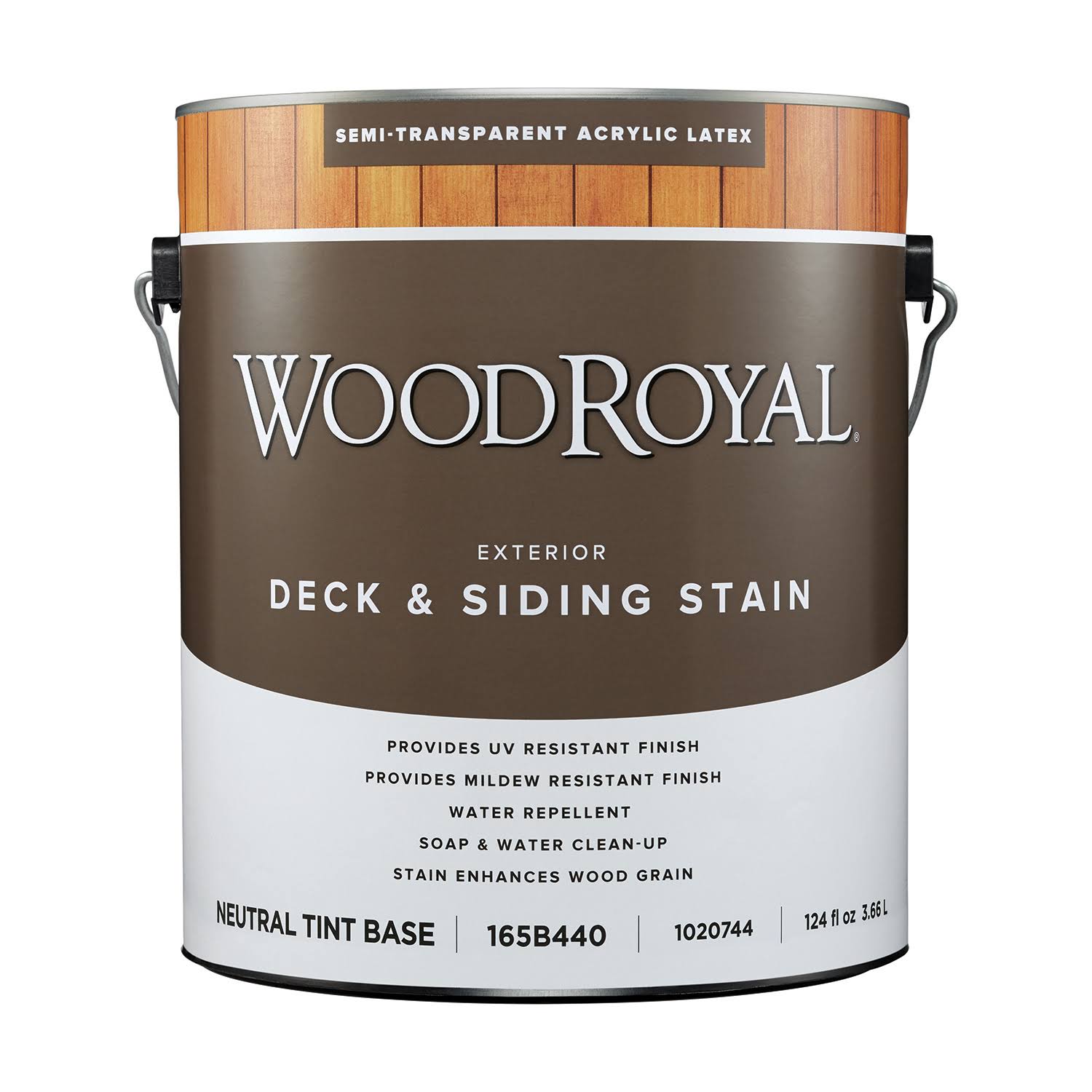 WoodRoyal Semi-Transparent Tintable Neutral Base Acrylic Deck and Siding Stain 1 gal.
