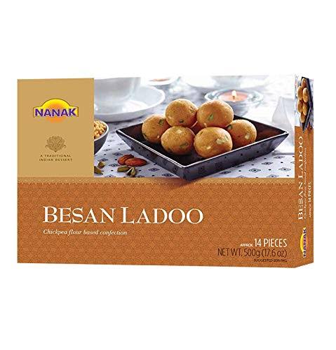 Nanak Besan Ladoo 500g 17.6oz Indian Delicacy Sweets Gift Box for Diwa