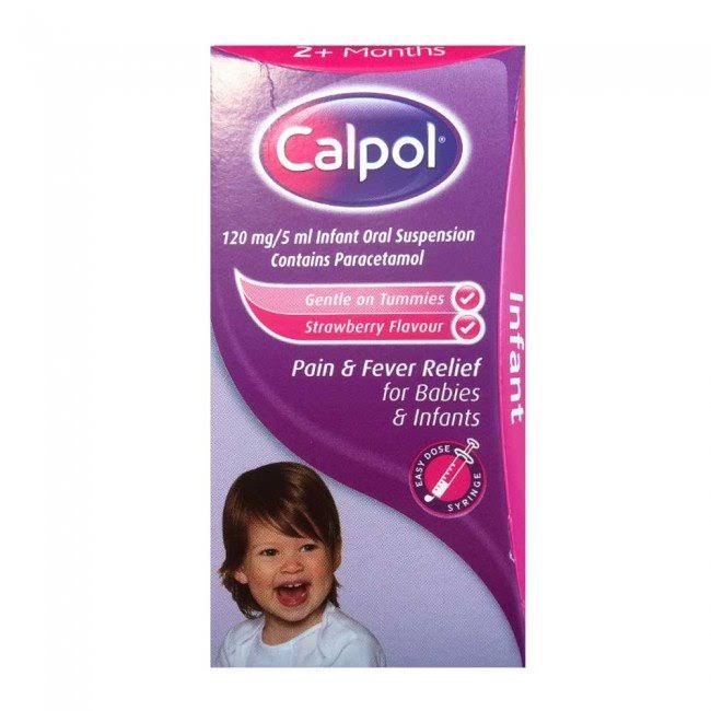 Calpol 120mg/5ml Infant Oral Suspension - Strawberry Flavour, 2 Plus Months, 60ml