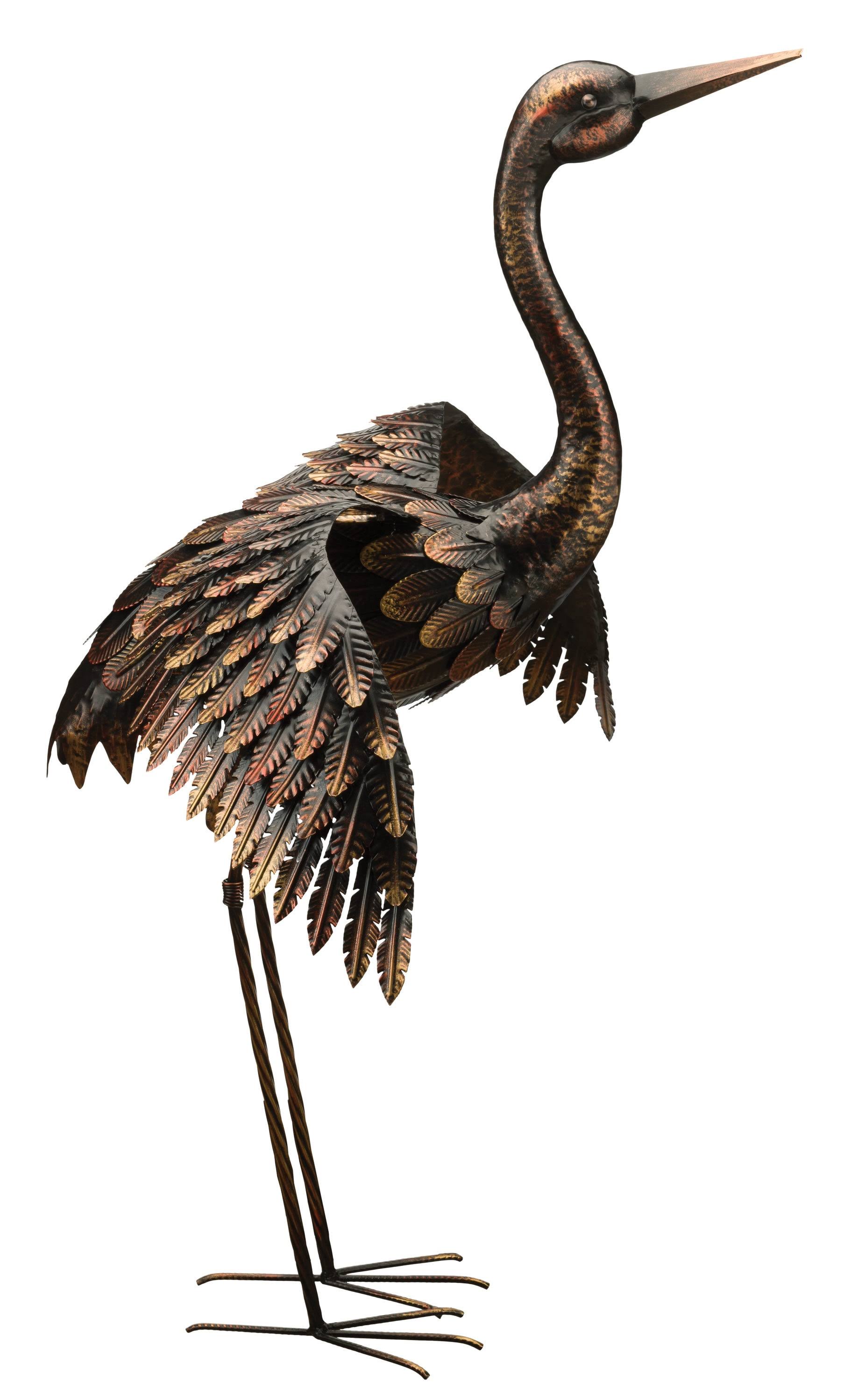 Bronze Crane 41" - Wings Out Regal Art & Gift