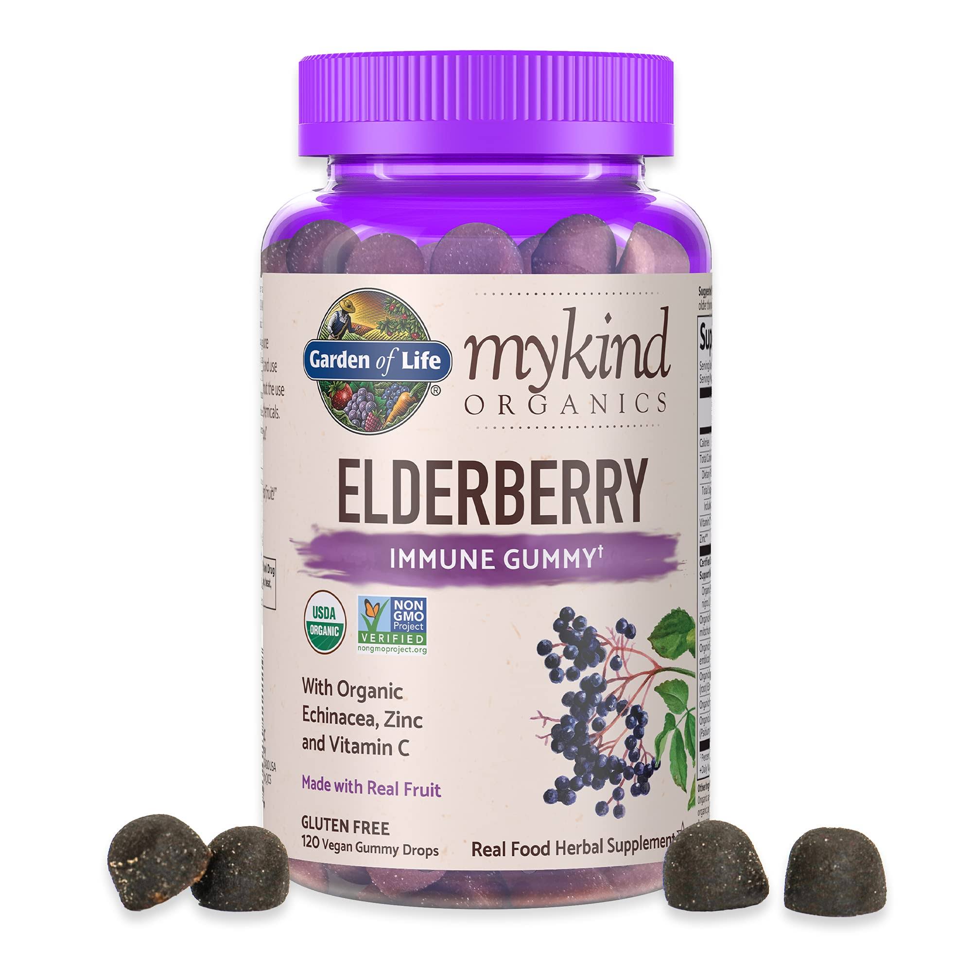 Garden of Life Mykind Organics Elderberry Immune Gummy Herbal Supplement - 120ct