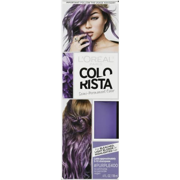 LOreal Paris Colorista Semi Permanent Hair Color - Purple, 4oz