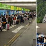 UK Bank Holiday airport CHAOS as furious Brits miss flights stuck in three-hour queues