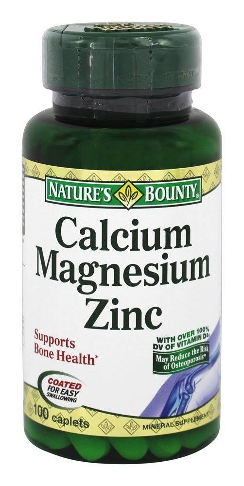 Nature's Bounty Calcium Magnesium Zinc Mineral Supplement - 100 Pack