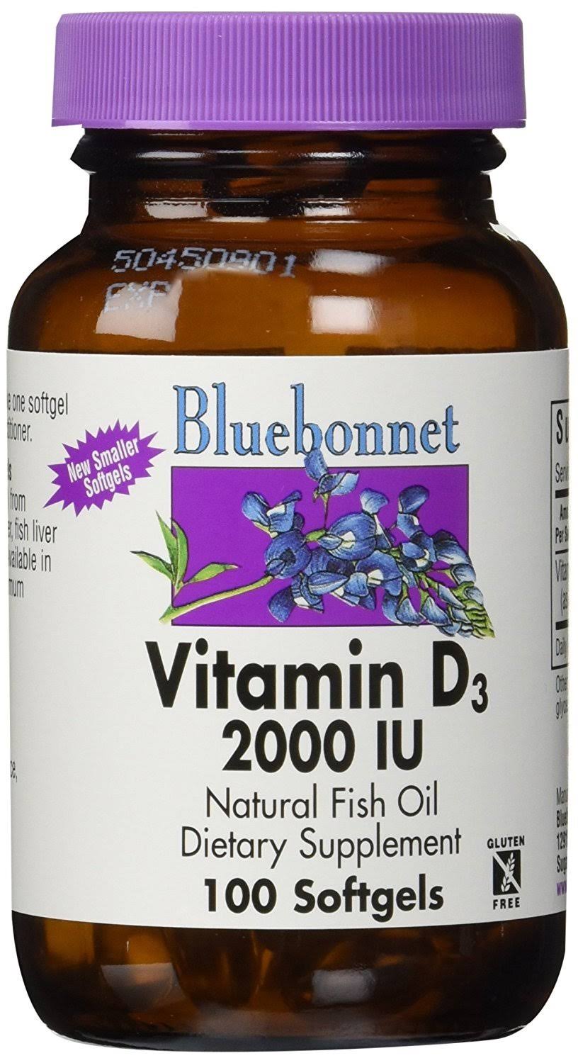 Bluebonnet Vitamin D3 2000 IU 100 Softgels