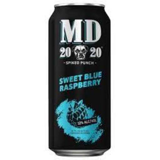 MD Beer, Sweet Blue Raspberry, Spiked Punch - 16 fl oz