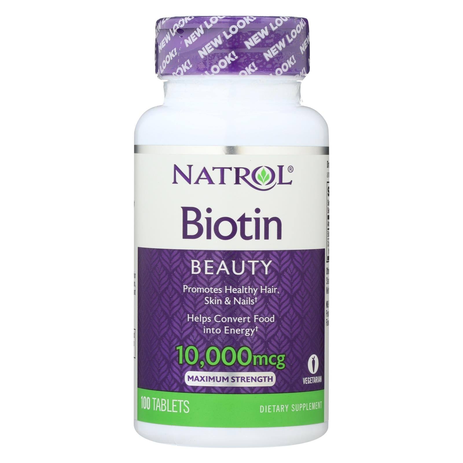 NATROL - Biotin 10000 mcg Maximum Strength - 100 Tablets