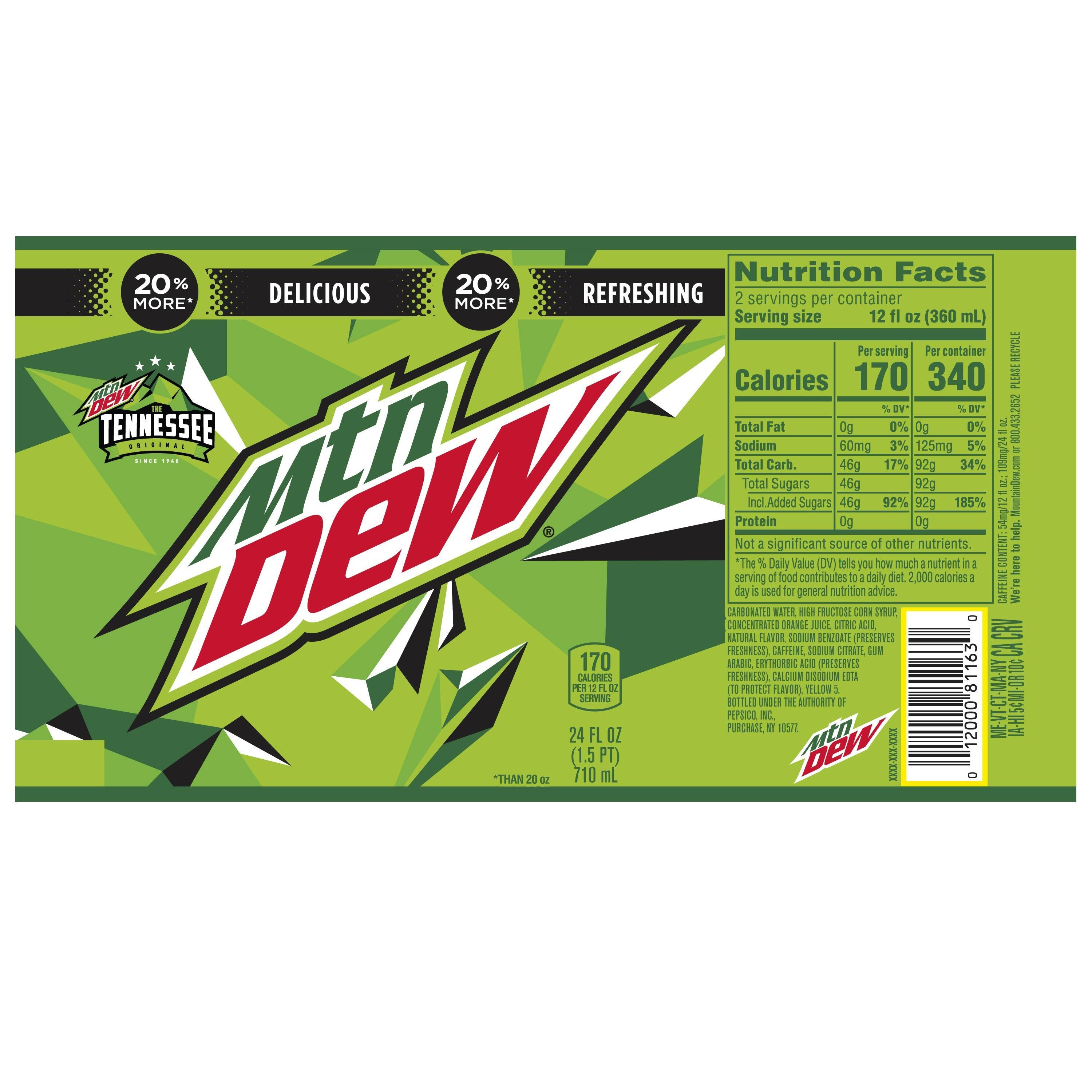 Mountain Dew Soda - 24 fl oz