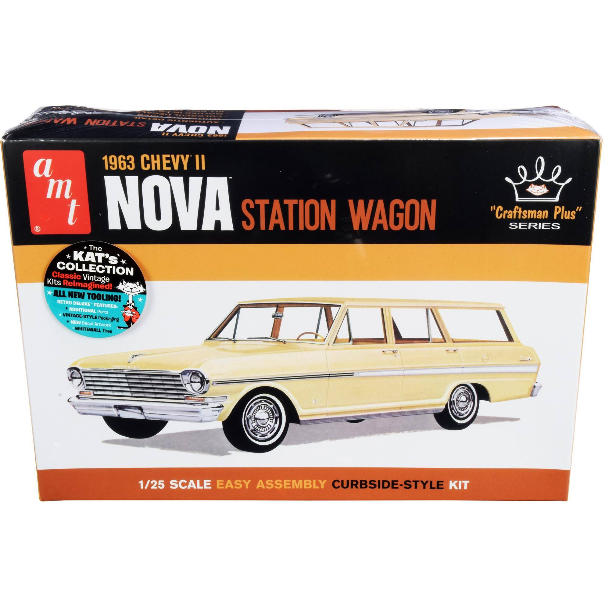 AMT 1963 Chevy II Nova Station Wagon 1/25 Scale 1202