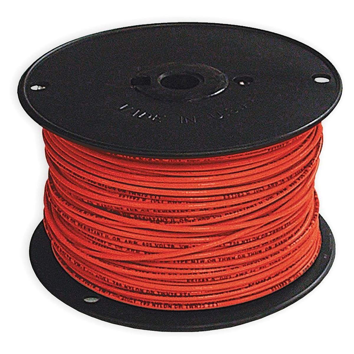 Red Southwire Copper Wire Spool - 600v, 12 AWG, 500', 19 Strand, Red