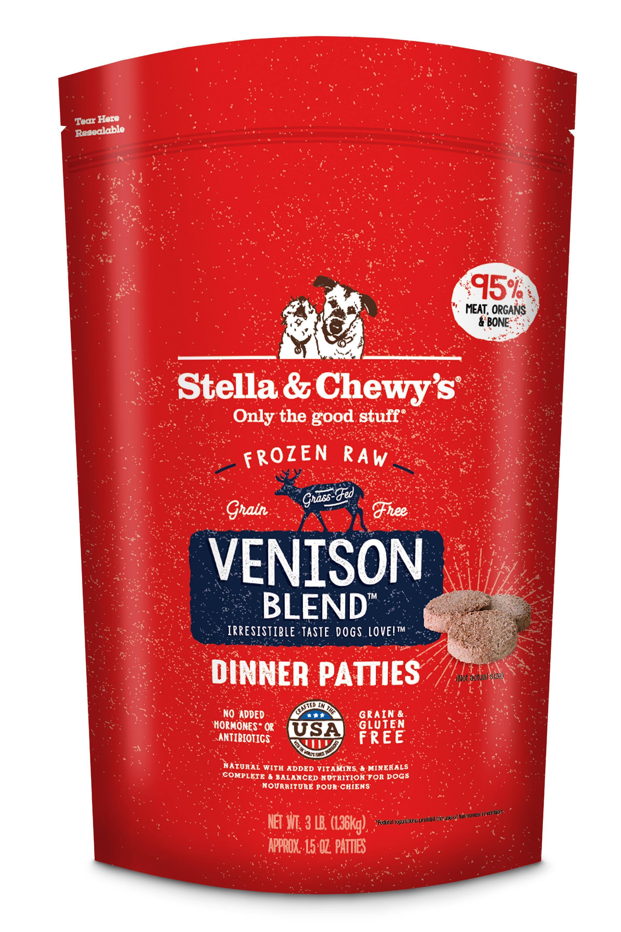 Stella & Chewys Frozen Dog Food Simply Venison Dinner - 3lb