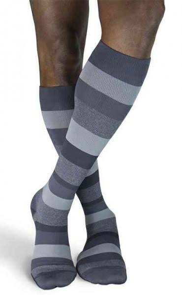 Sigvaris Microfiber Mens Knee High Sock - Gray