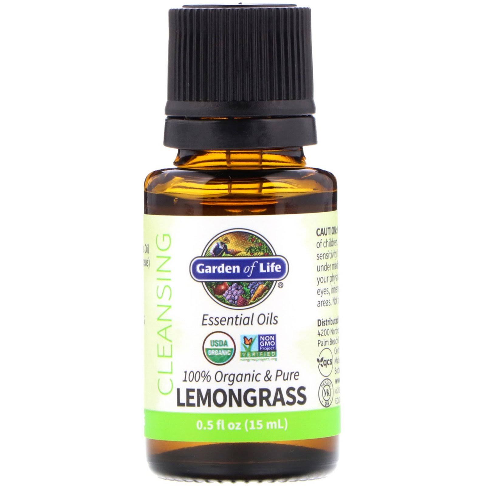 Garden of Life Organic Essential Oil - Lemongrass 0.5 fl oz Liquid