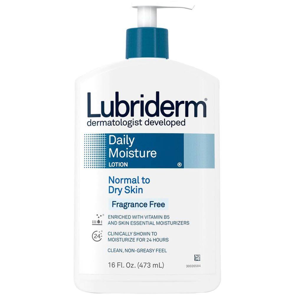 Lubriderm Daily Moisture Lotion - Normal to Dry Skin, Fragrance-Free, 16oz