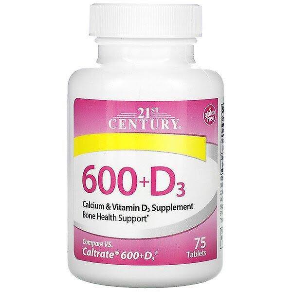 21st Century 600 D3 Calcium Supplement - 75ct