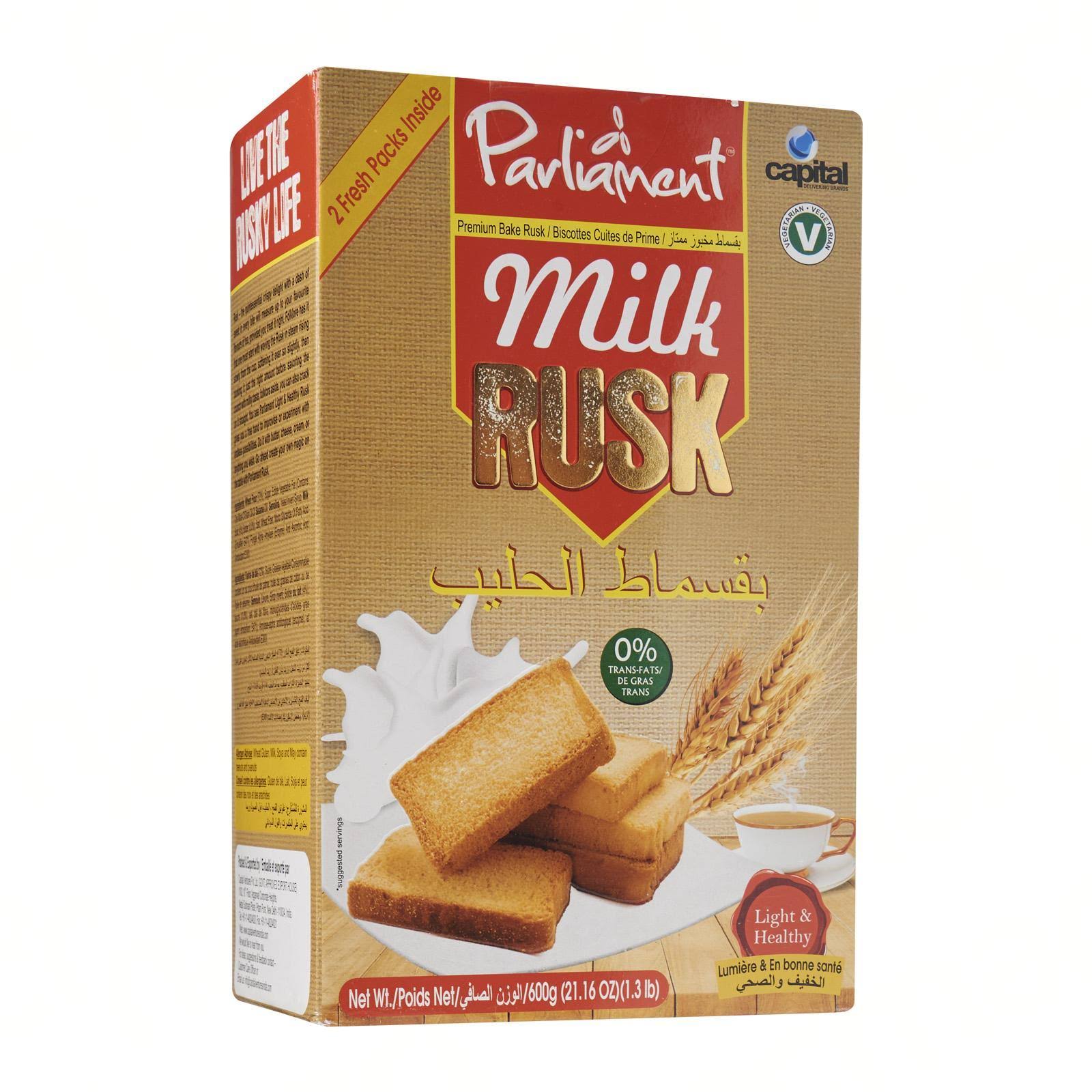 Parliament Milk Rusk Biscuit - 600 Grams - Mayuri Foods - Bothell - Delivered by Mercato