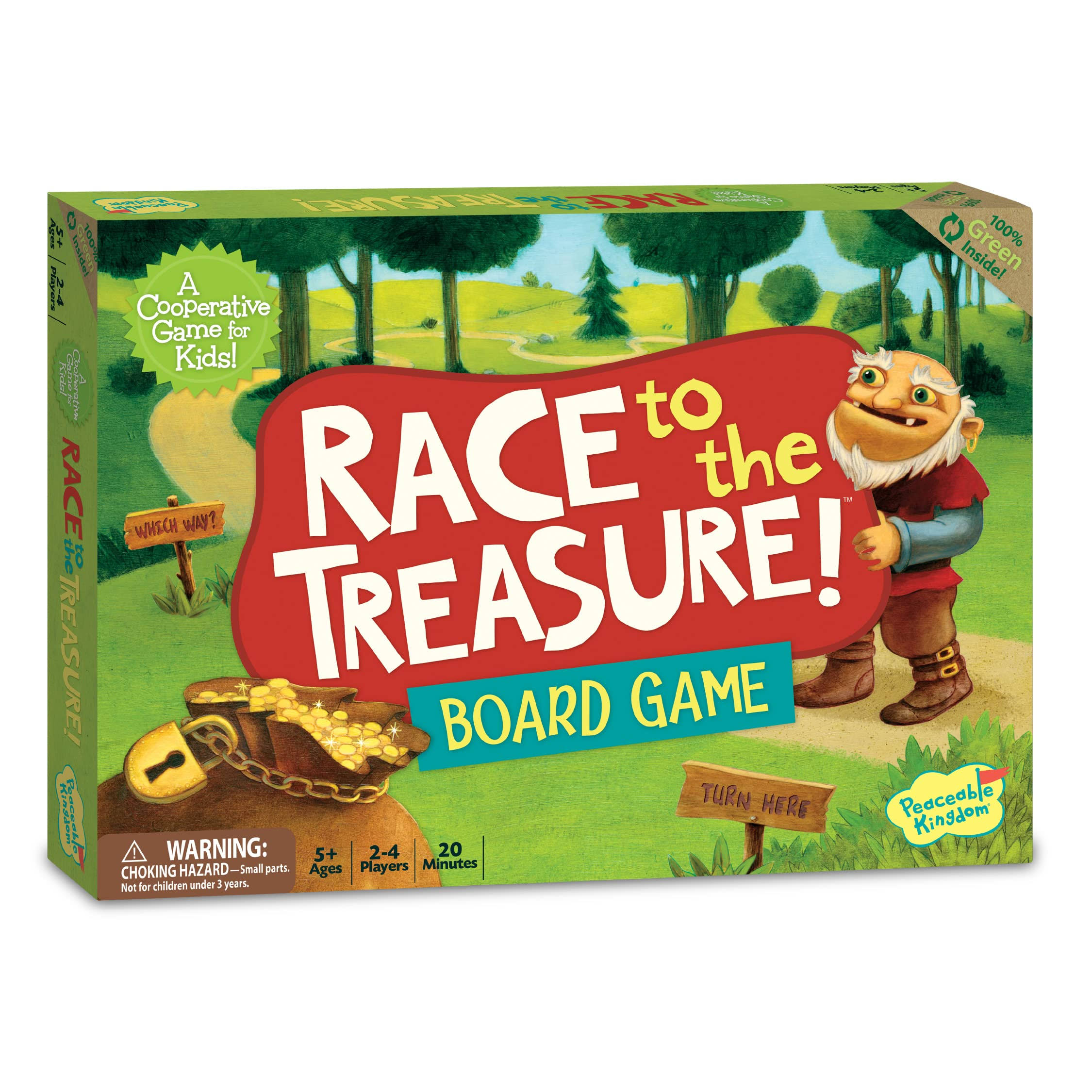 Peaceable Kingdom Board Game - Race to the Treasure!