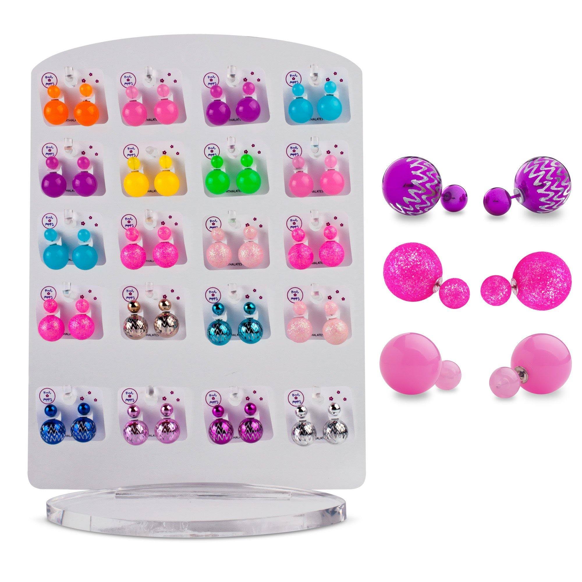 Candy Ball Double Sided Earrings 40pc