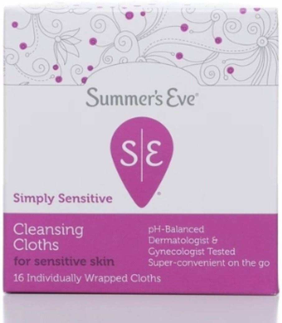 Summer's Eve Simply Sensitive Cleaning Cloths - 16pk