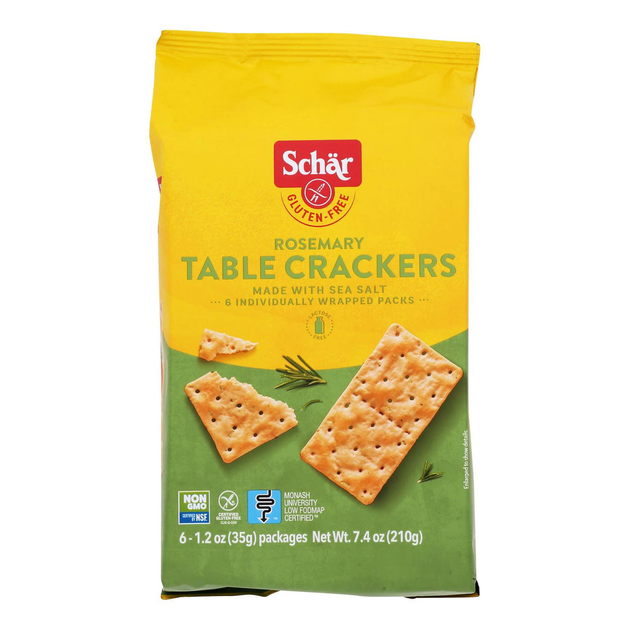 Schar Cracker Rosemary Table, Case of 1 x 7.4 oz