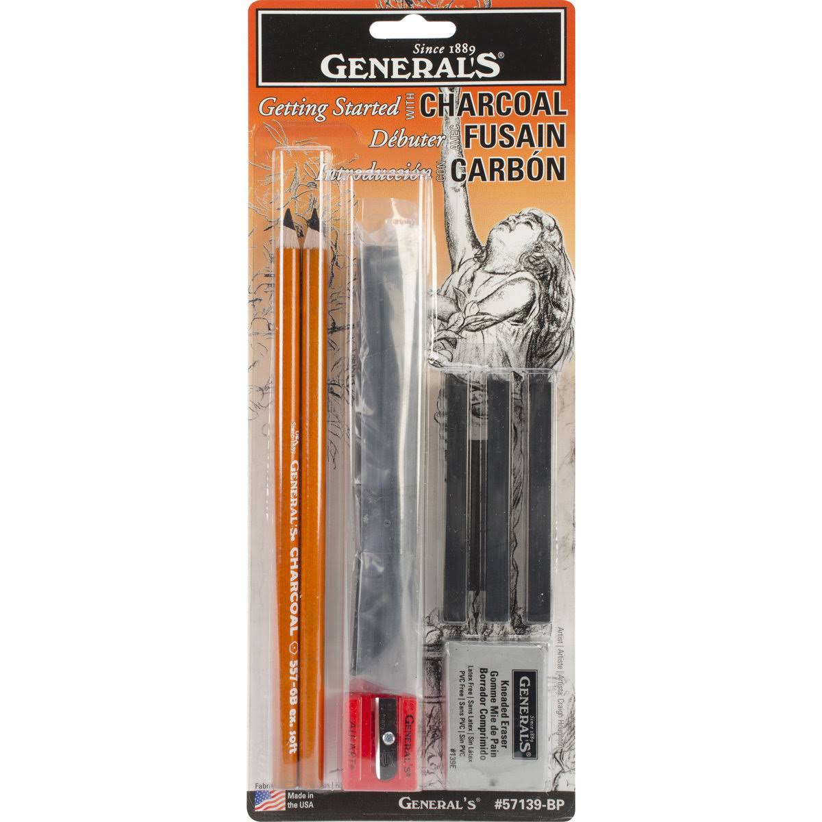 General Pencil Charcoal Drawing Essentials Tool Kit - 11pcs