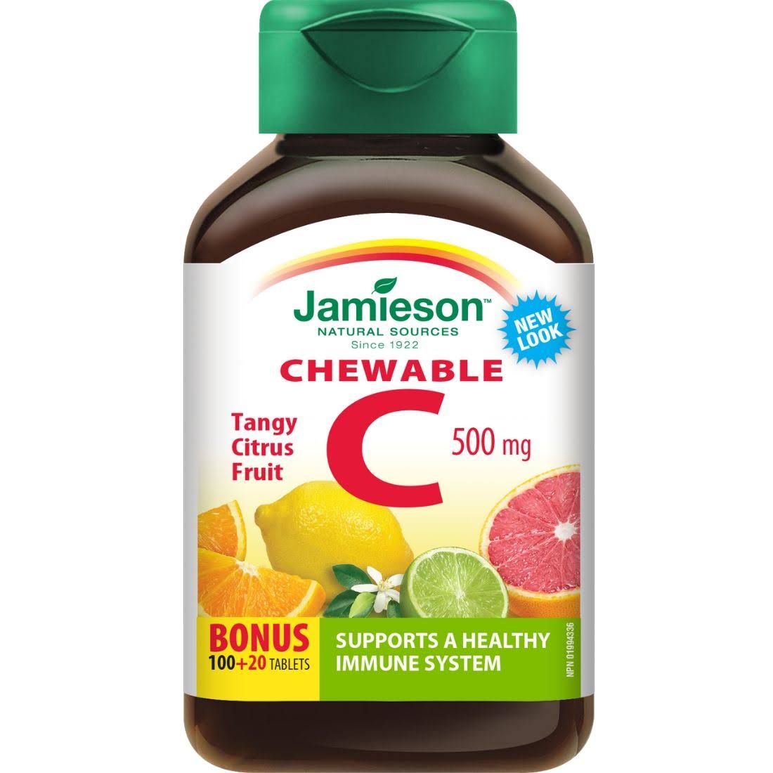 Jamieson Citrus Juice Vitamin C Chewable Tablets - 120ct