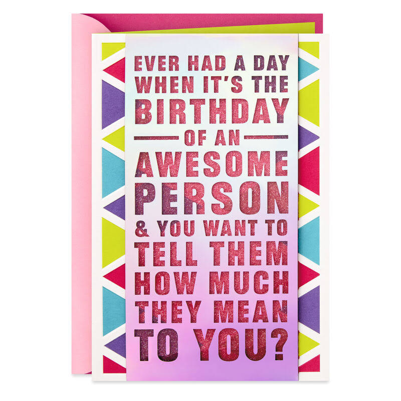 Hallmark Birthday Card, An Awesome Person Birthday Card