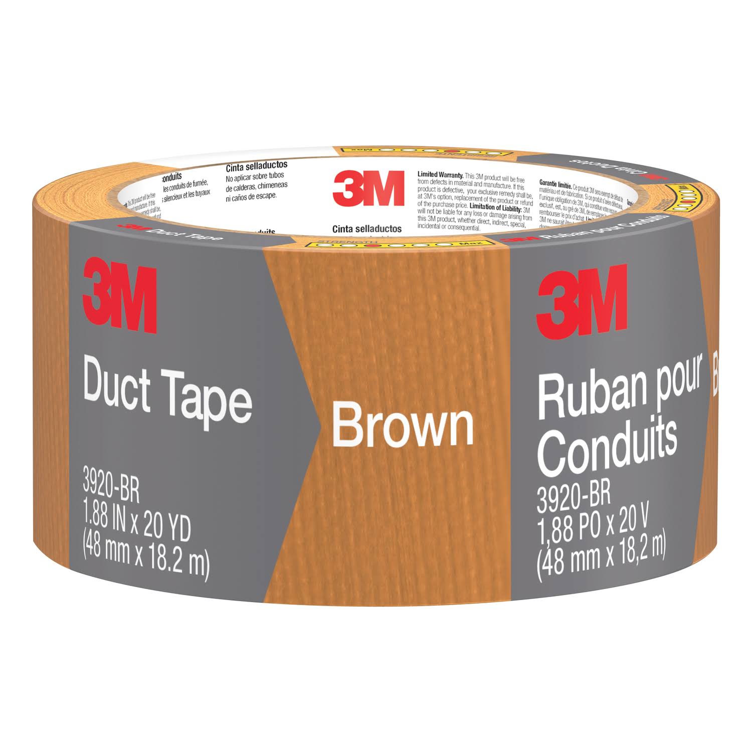 3M Duct Tape - Brown, 1.88" x 20yd