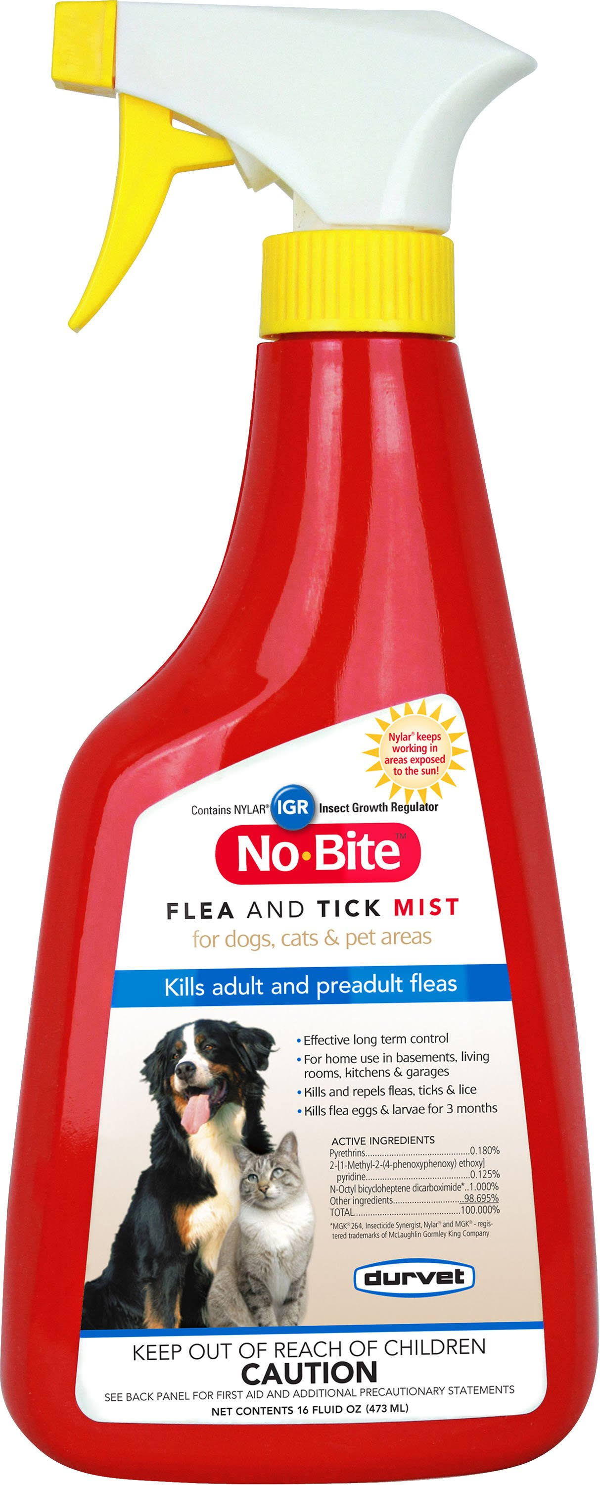 No-Bite Pet Flea and Tick Treatment Spray - 16oz