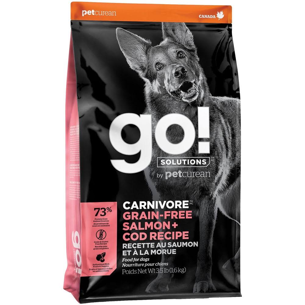 Go! Solutions Carnivore Grain Free Salmon & Cod Recipe Dry Dog Food, 3.5 lb