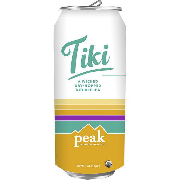 Peak Organic Brewing Co. Tiki Dry-hopped Double IPA