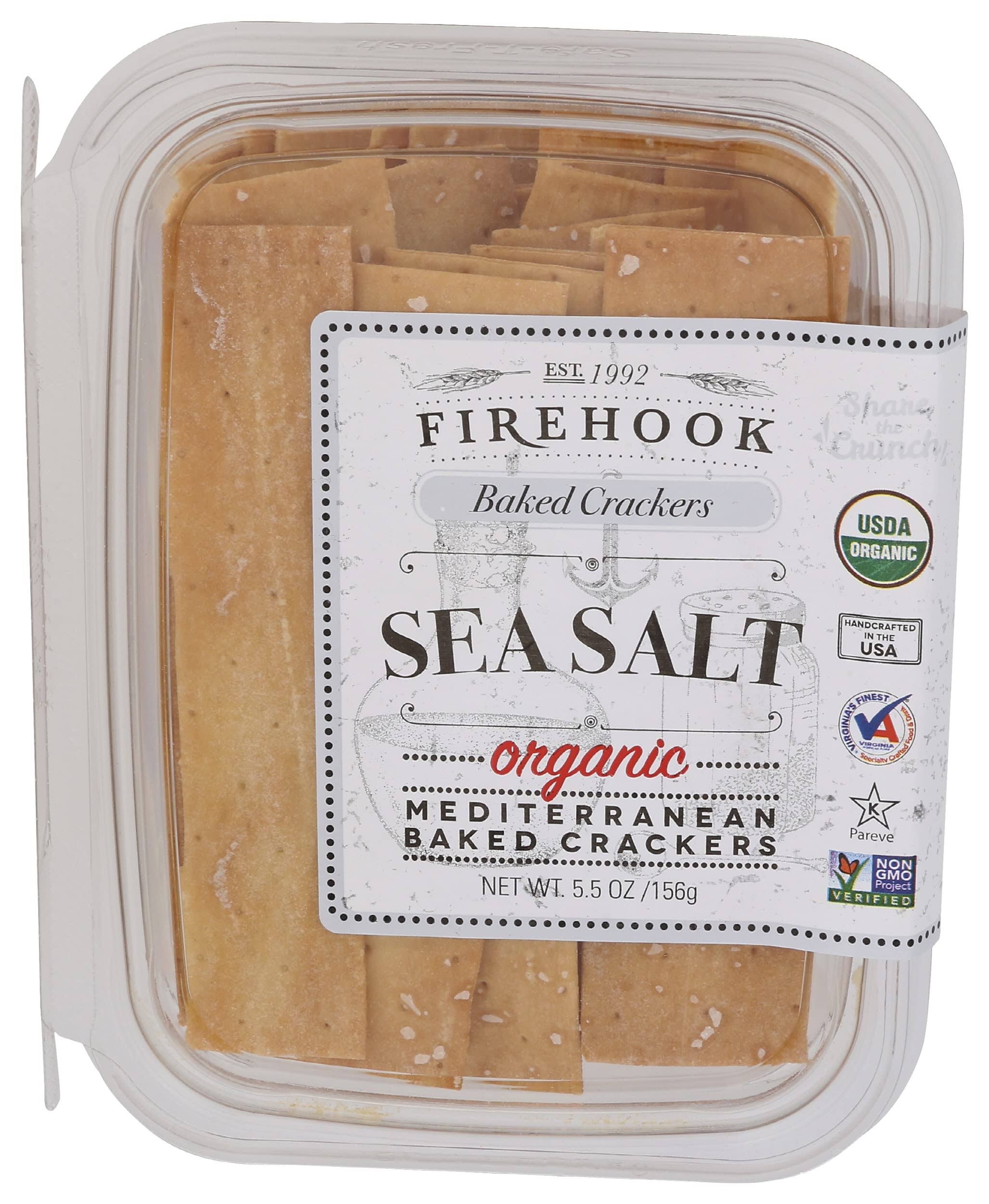 Firehook All Natural Artisan Baked Crackers - Sea Salt, 5.5oz