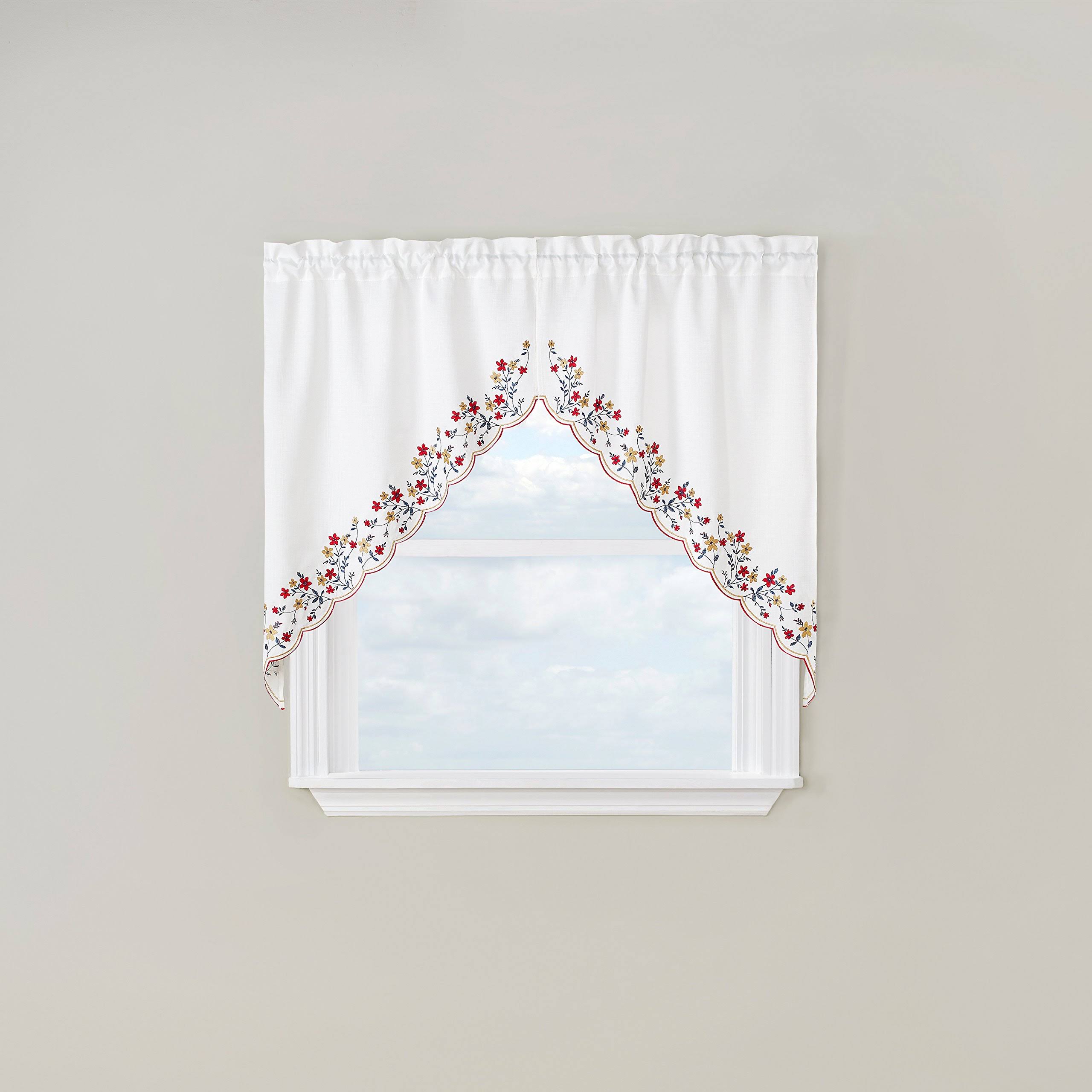 Bloom Embroidered Swag Curtain