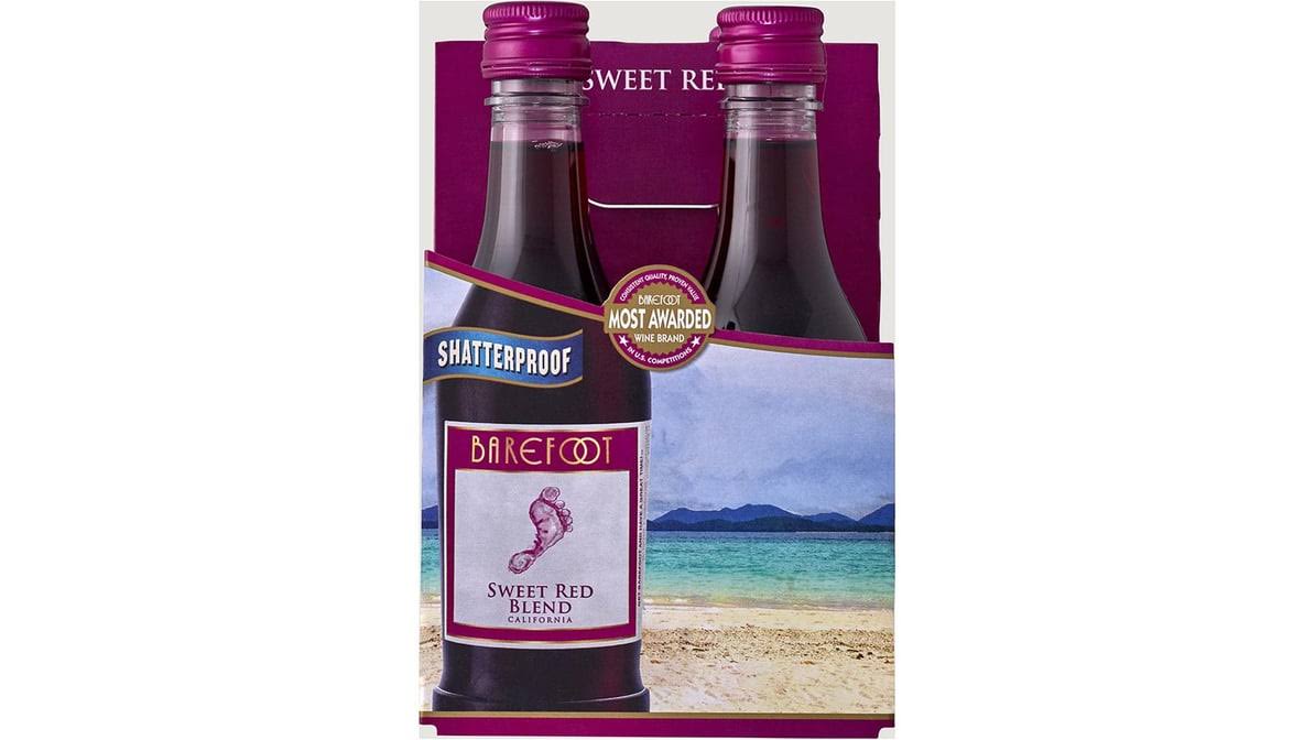 Barefoot Sweet Red Wine - 187ml, 4ct