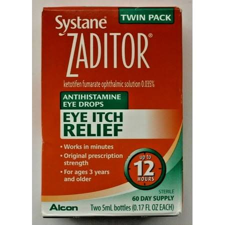 Systane Zaditor Ophthalmic Solution -Twin Packs - 0.17 fl oz Each
